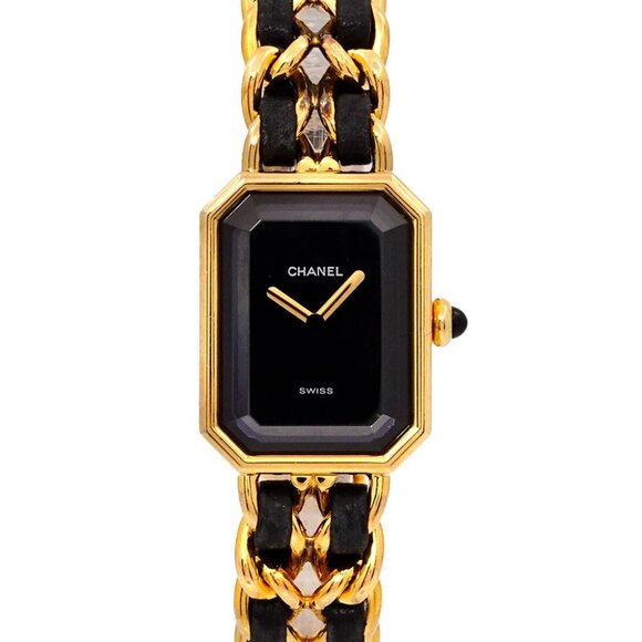 CHANEL Premiere Size L H0001 Vintage Quartz Black Dial Ladies Watch 90275861 - Picture 4 of 6